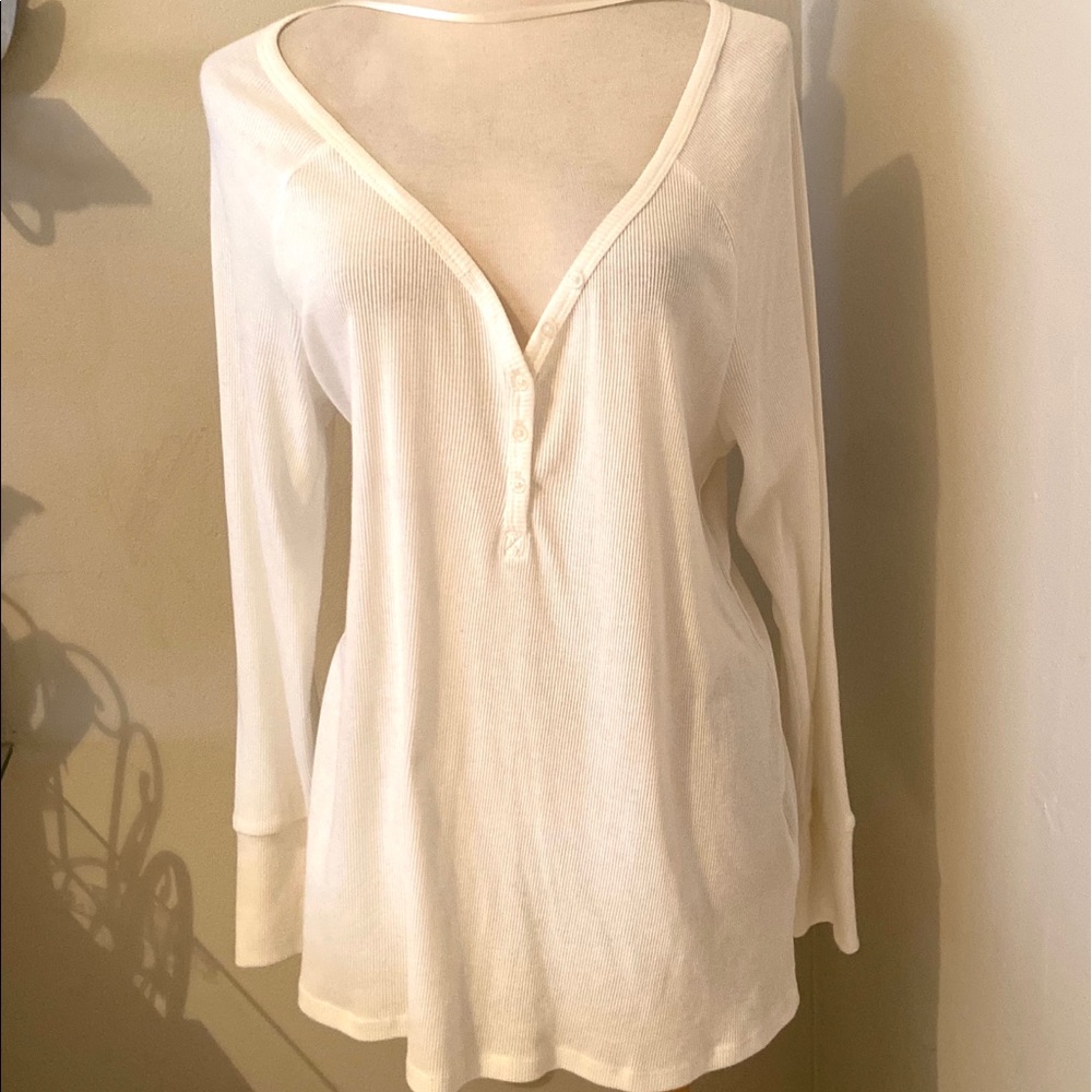 Long sleeve deep vneck shirt
